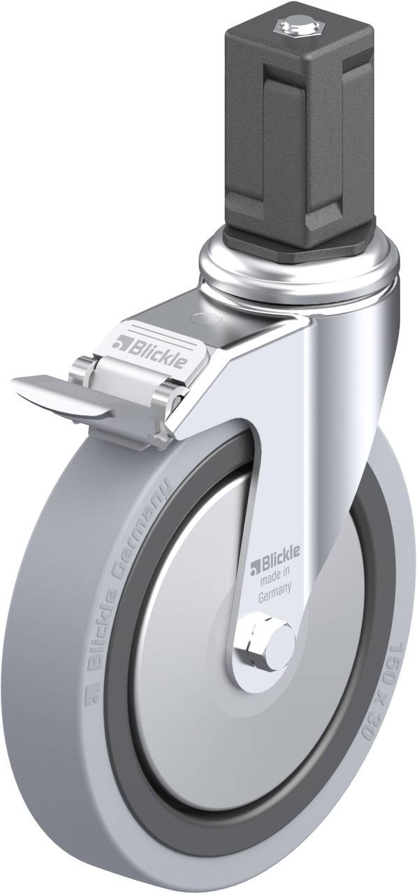 Blickle 848427 LKRA-VPA 150G-11-FI-FA-EV17 Forgóvillás görgő, rögzítővel KerékØ: 150 mm Teherbírás (max.): 110 kg 1 db