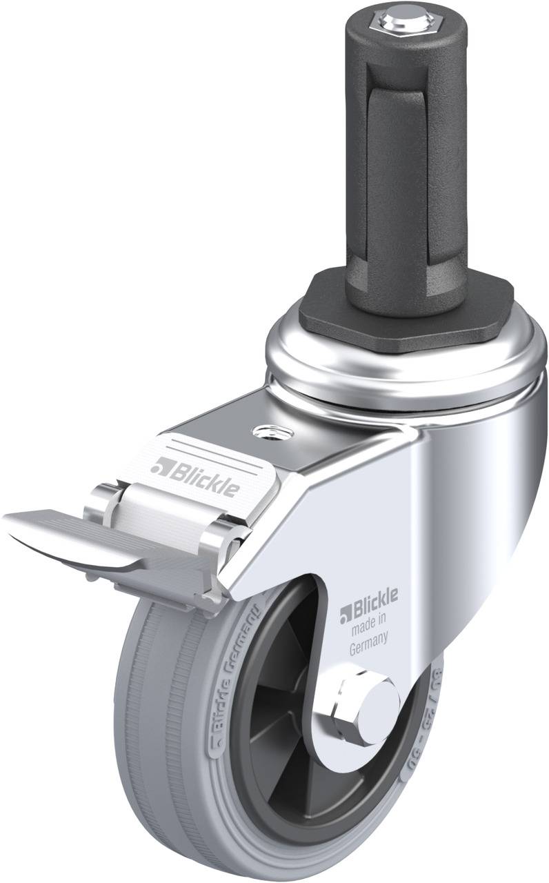 Blickle 848072 LKRA-VPA 80G-11-FI-ER13 Forgóvillás görgő, rögzítővel KerékØ: 80 mm Teherbírás (max.): 80 kg 1 db