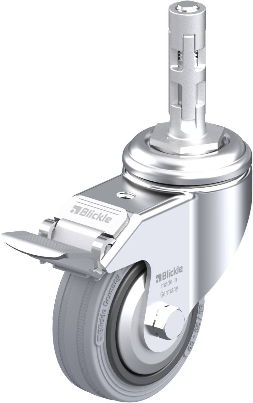 Blickle 750886 LKRA-VPA 80G-11-FI-FA-E11 Forgóvillás görgő, rögzítővel KerékØ: 80 mm Teherbírás (max.): 80 kg 1 db