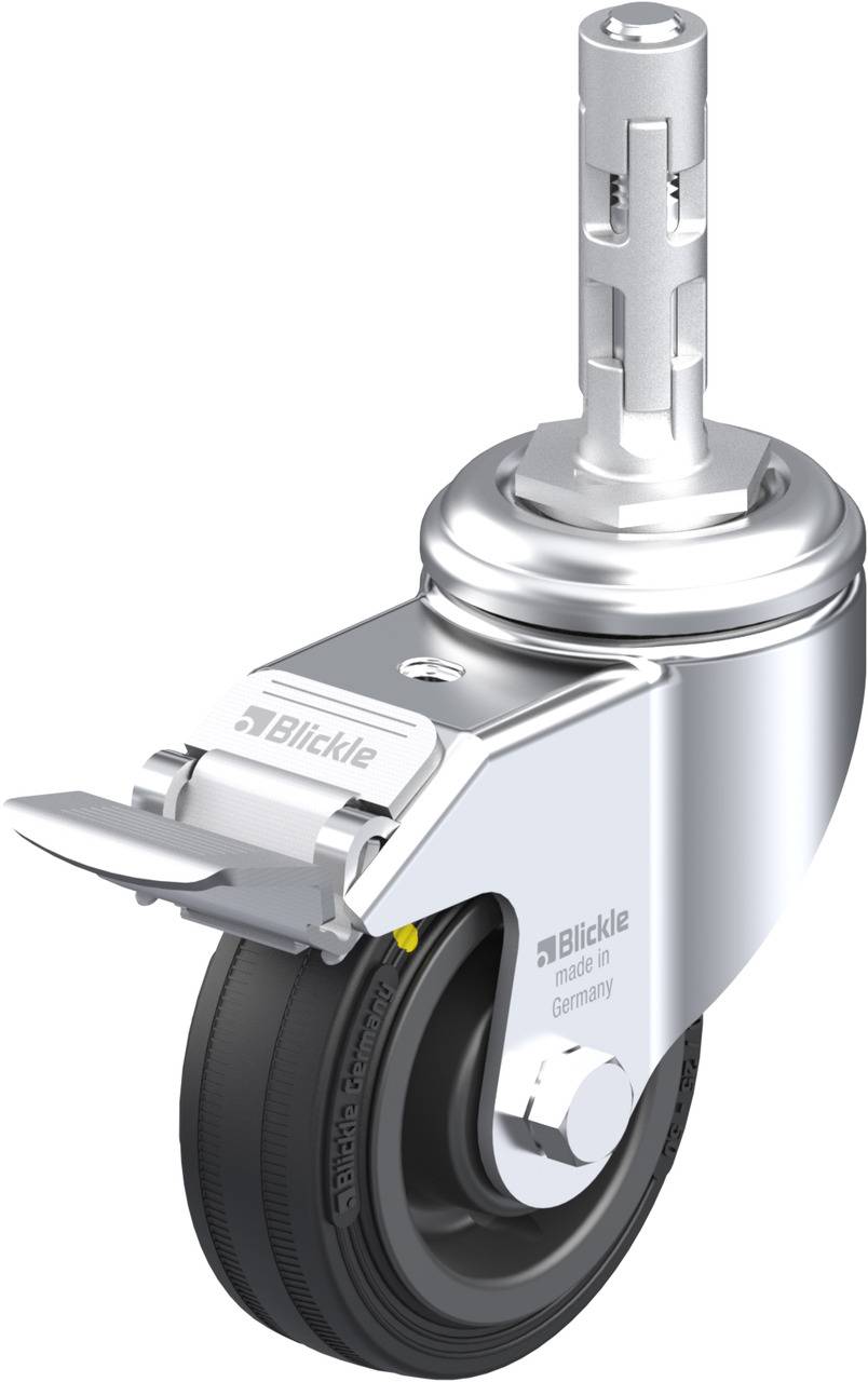Blickle 750909 LKRA-VPA 80K-11-FI-EL-E11 Forgóvillás görgő, rögzítővel KerékØ: 80 mm Teherbírás (max.): 60 kg 1 db