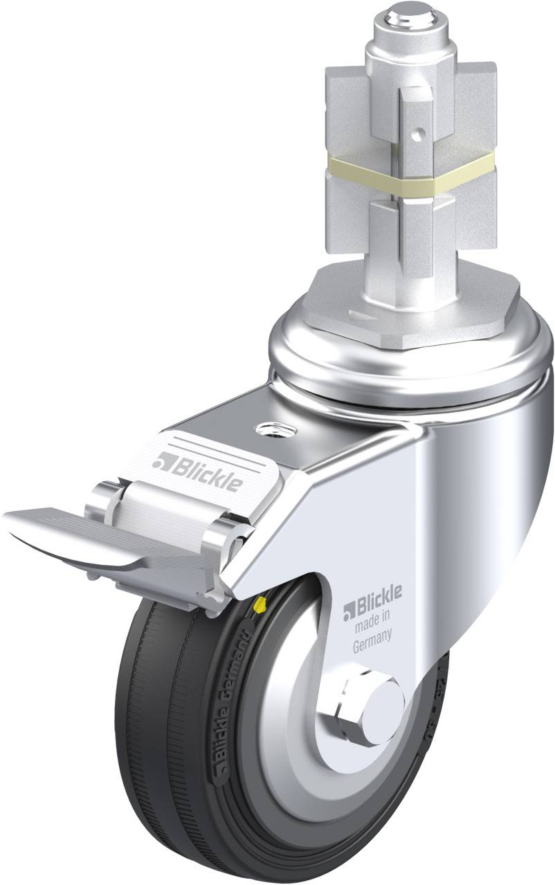 Blickle 750919 LKRA-VPA 80K-11-FI-EL-FA-E15 Forgóvillás görgő, rögzítővel KerékØ: 80 mm Teherbírás (max.): 60 kg 1 db