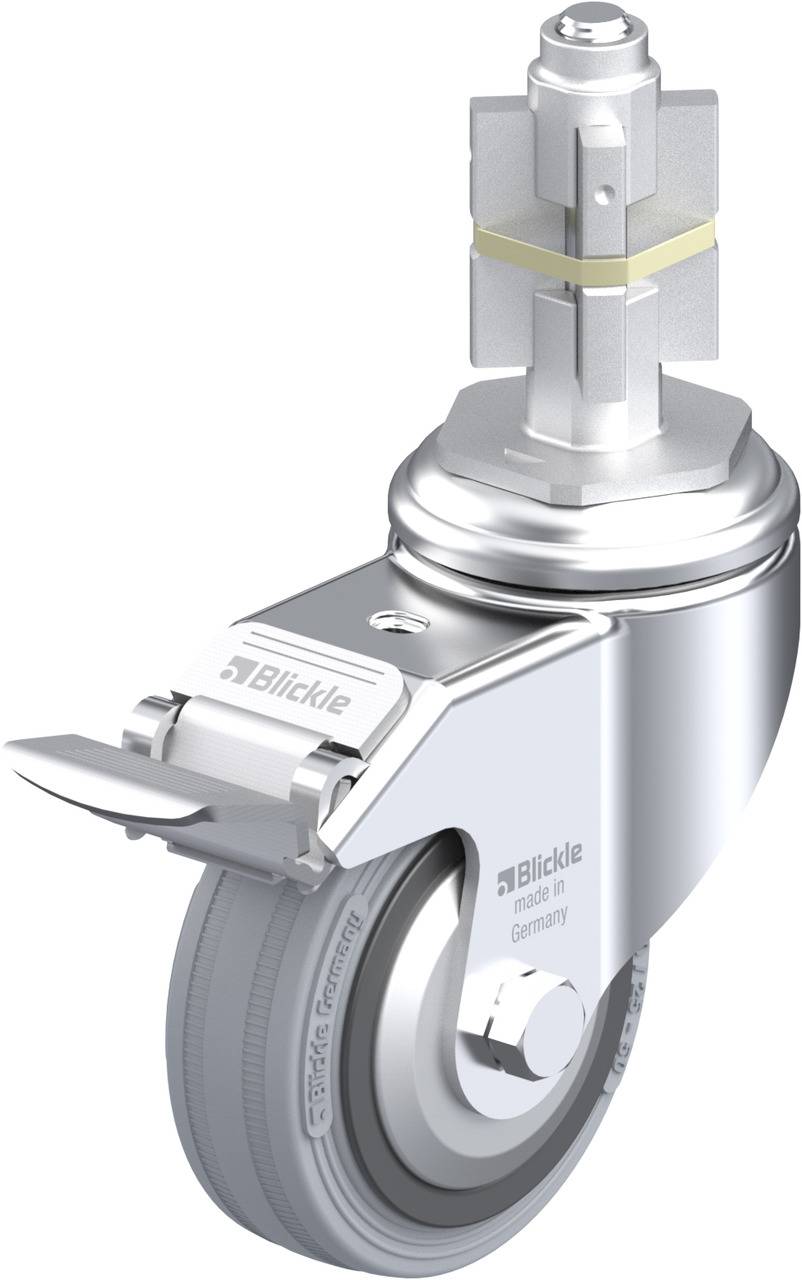 Blickle 750922 LKRA-VPA 80K-11-FI-FA-E15 Forgóvillás görgő, rögzítővel KerékØ: 80 mm Teherbírás (max.): 80 kg 1 db