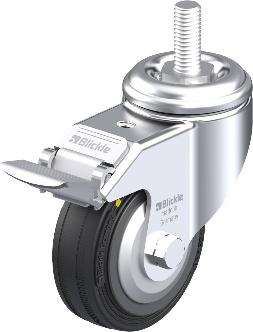 Blickle 750925 LKRA-VPA 80K-FI-EL-FA-GS12 Forgóvillás görgő, rögzítővel KerékØ: 80 mm Teherbírás (max.): 60 kg 1 db
