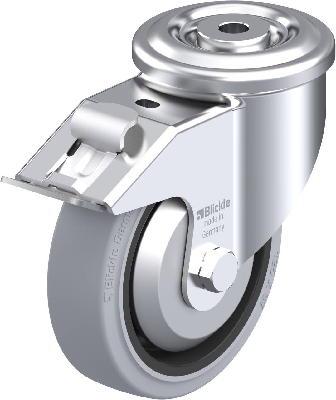 Blickle 851529 LKR-POEV 125R-FI-SG-FA Forgóvillás görgő, rögzítővel KerékØ: 125 mm Teherbírás (max.): 250 kg 1 db