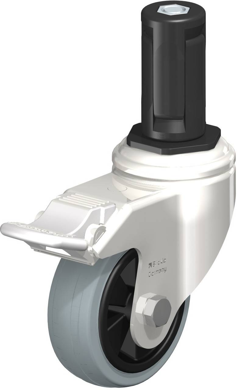 Blickle 853240 LKRXA-VPA 80G-11-FI-EXR14 Forgóvillás görgő, rögzítővel KerékØ: 80 mm Teherbírás (max.): 80 kg 1 db