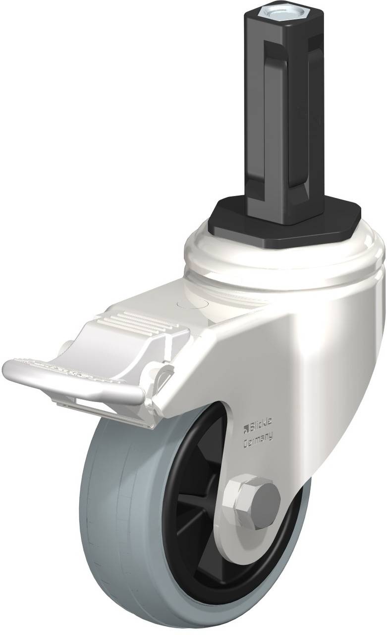 Blickle 853242 LKRXA-VPA 80G-11-FI-EXV12 Forgóvillás görgő, rögzítővel KerékØ: 80 mm Teherbírás (max.): 80 kg 1 db