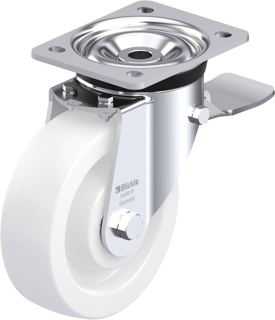Blickle 852857 LK-SPO 160K-ST Forgóvillás görgő, rögzítővel KerékØ: 160 mm Teherbírás (max.): 600 kg 1 db