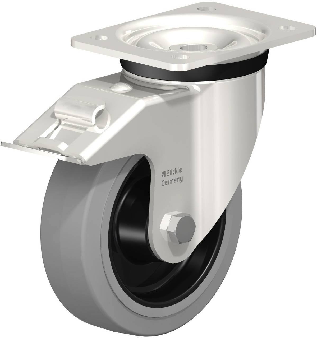 Blickle 758442 LKX-POEV 160XR-FI-SG Forgóvillás görgő, rögzítővel KerékØ: 160 mm Teherbírás (max.): 400 kg 1 db