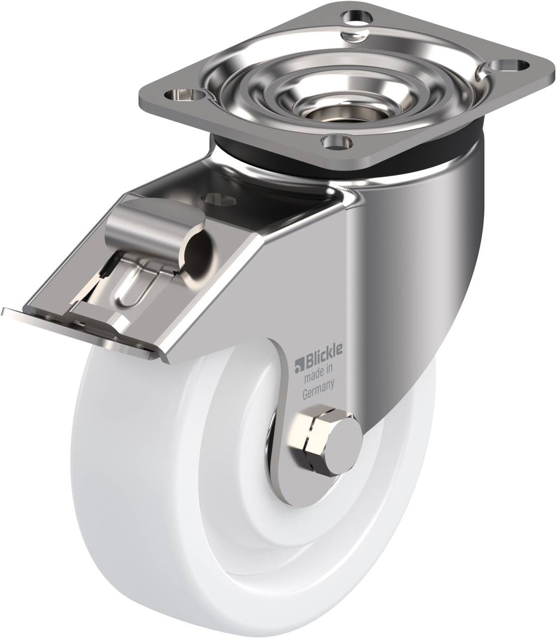Blickle 754914 LKX-SPO 125XK-1-FI Forgóvillás görgő, rögzítővel KerékØ: 125 mm Teherbírás (max.): 350 kg 1 db