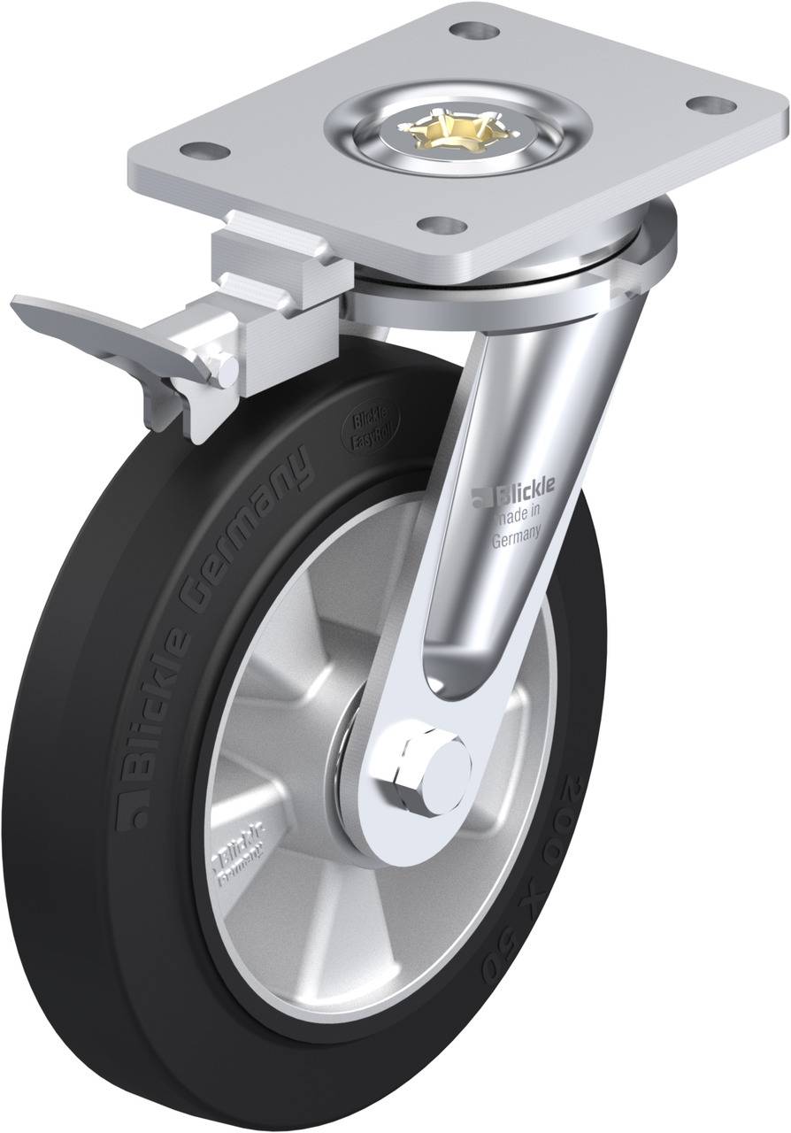 Blickle 695635 LO-ALEV 200K-RI4 Forgóvillás görgő, rögzítővel KerékØ: 200 mm Teherbírás (max.): 500 kg 1 db