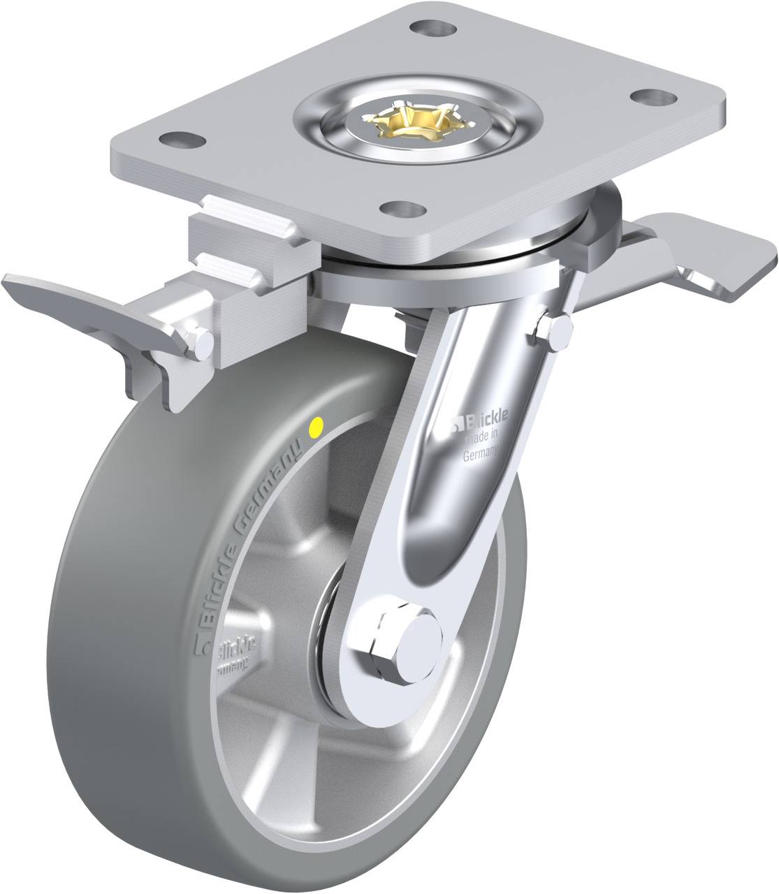 Blickle 852543 LO-ALTH 150K-ST-AS-RI4 Forgóvillás görgő, rögzítővel KerékØ: 150 mm Teherbírás (max.): 650 kg 1 db