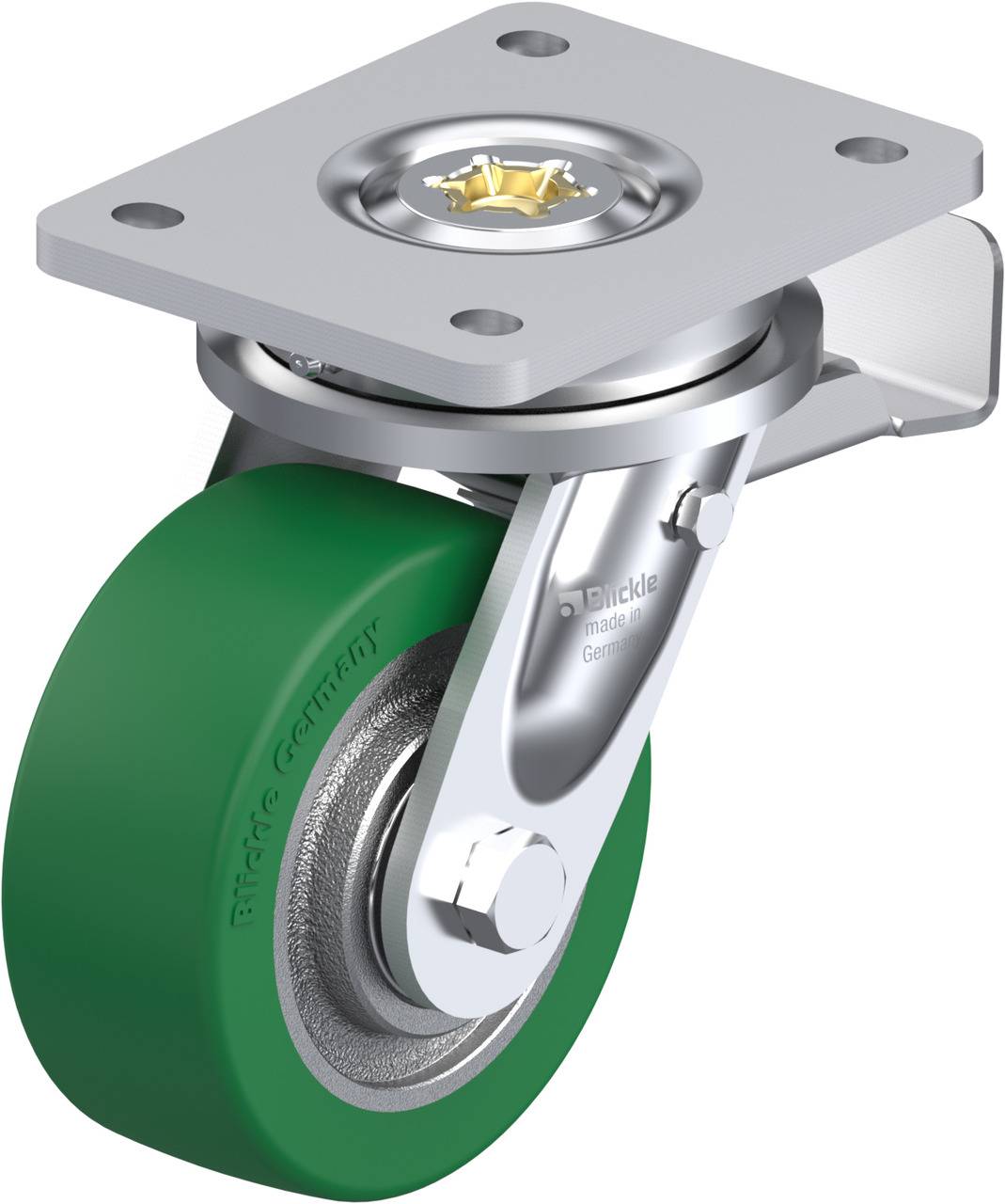 Blickle 754931 LO-GST 127K-ST Forgóvillás görgő, rögzítővel KerékØ: 125 mm Teherbírás (max.): 450 kg 1 db