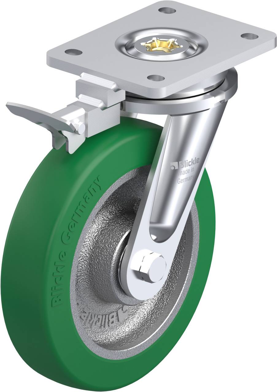 Blickle 852413 LO-GST 200K-RI4 Forgóvillás görgő, rögzítővel KerékØ: 200 mm Teherbírás (max.): 800 kg 1 db