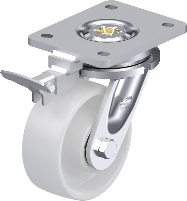 Blickle 852806 LO-PO 127K-RI4 Forgóvillás görgő, rögzítővel KerékØ: 125 mm Teherbírás (max.): 400 kg 1 db