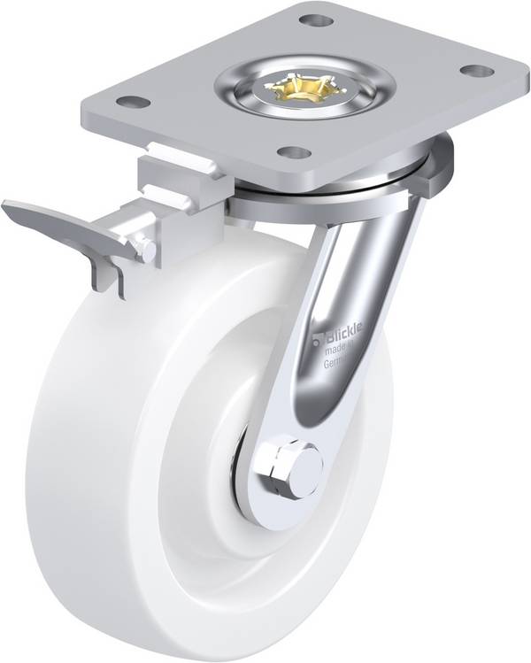 Blickle 853002 LO-SPO 160K-RI4 Forgóvillás görgő, rögzítővel KerékØ: 160 mm Teherbírás (max.): 850 kg 1 db
