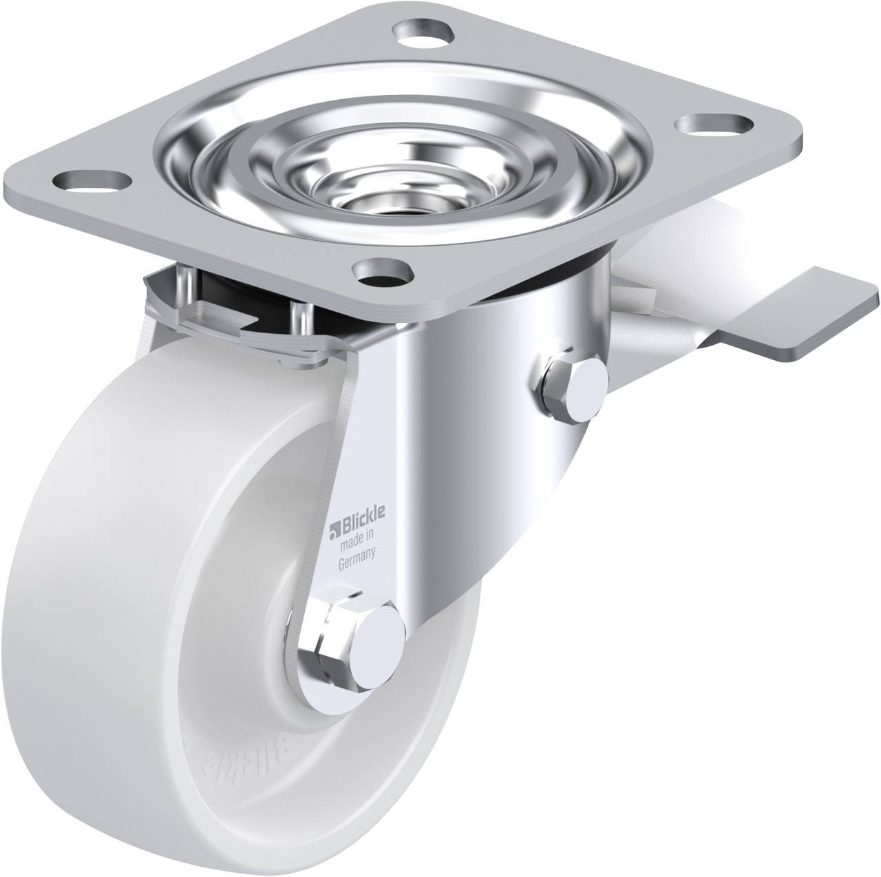 Blickle 749332 L-PO 80XR-ST Forgóvillás görgő, rögzítővel KerékØ: 80 mm Teherbírás (max.): 220 kg 1 db
