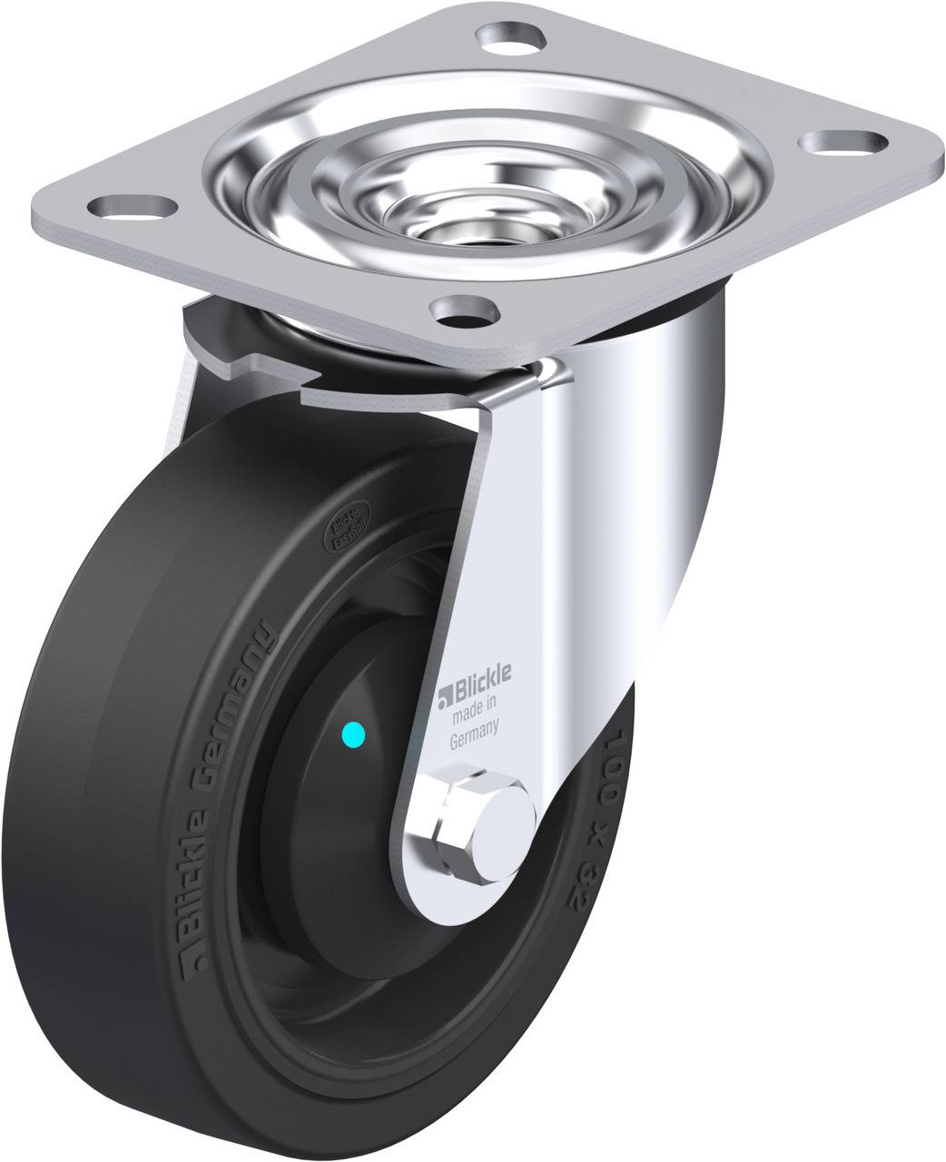 Blickle 850517 L-POEV 100KAD Beálló görgő KerékØ: 100 mm Teherbírás (max.): 200 kg 1 db