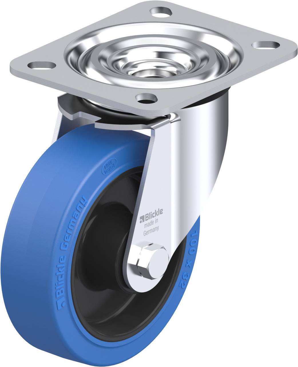 Blickle 850512 L-POEV 100XR-SB Beálló görgő KerékØ: 100 mm Teherbírás (max.): 200 kg 1 db