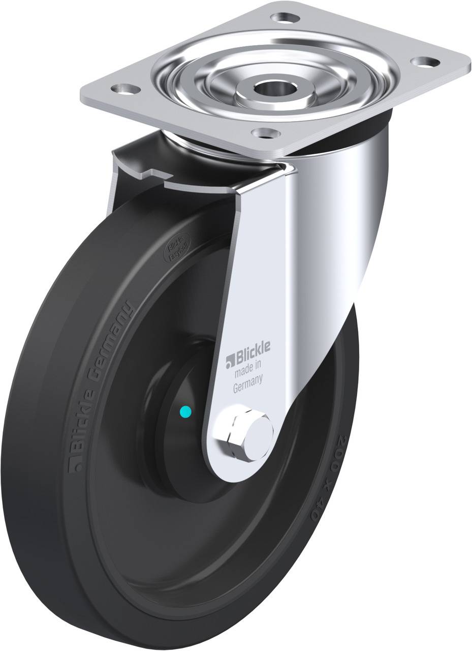Blickle 850707 L-POEV 201KAD Beálló görgő KerékØ: 200 mm Teherbírás (max.): 400 kg 1 db