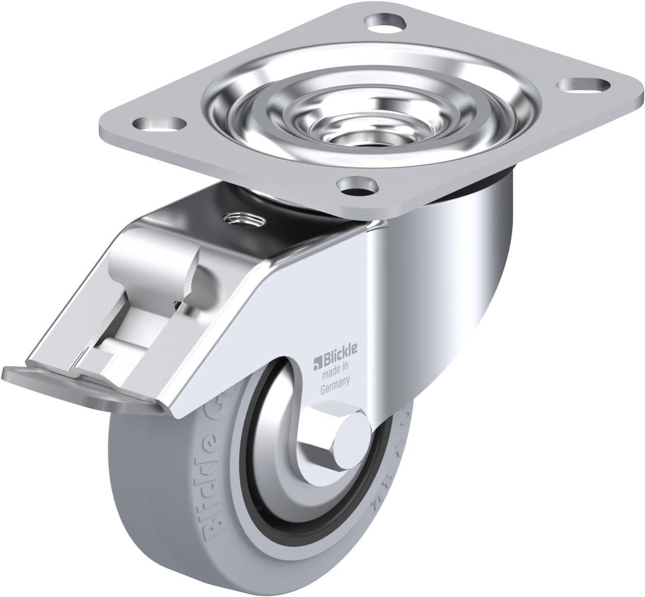 Blickle 742814 L-POEV 80R-FI-SG-FA Forgóvillás görgő, rögzítővel KerékØ: 80 mm Teherbírás (max.): 140 kg 1 db