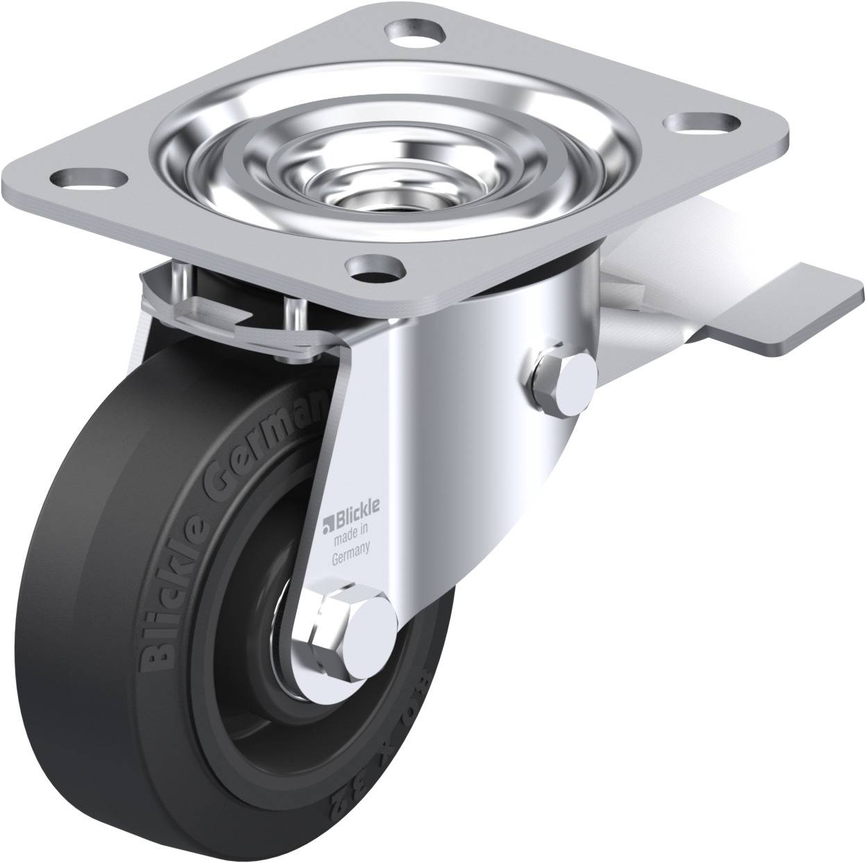 Blickle 850455 L-POEV 80XR-ST Forgóvillás görgő, rögzítővel KerékØ: 80 mm Teherbírás (max.): 140 kg 1 db