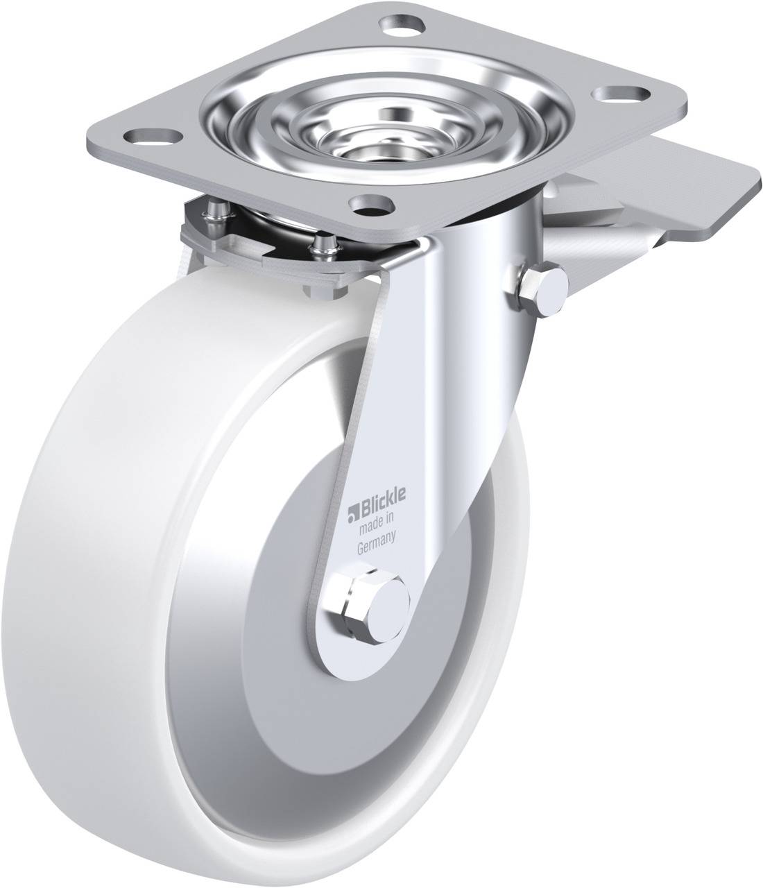 Blickle 762793 L-PPN 125G-ST-FA Forgóvillás görgő, rögzítővel KerékØ: 125 mm Teherbírás (max.): 200 kg 1 db