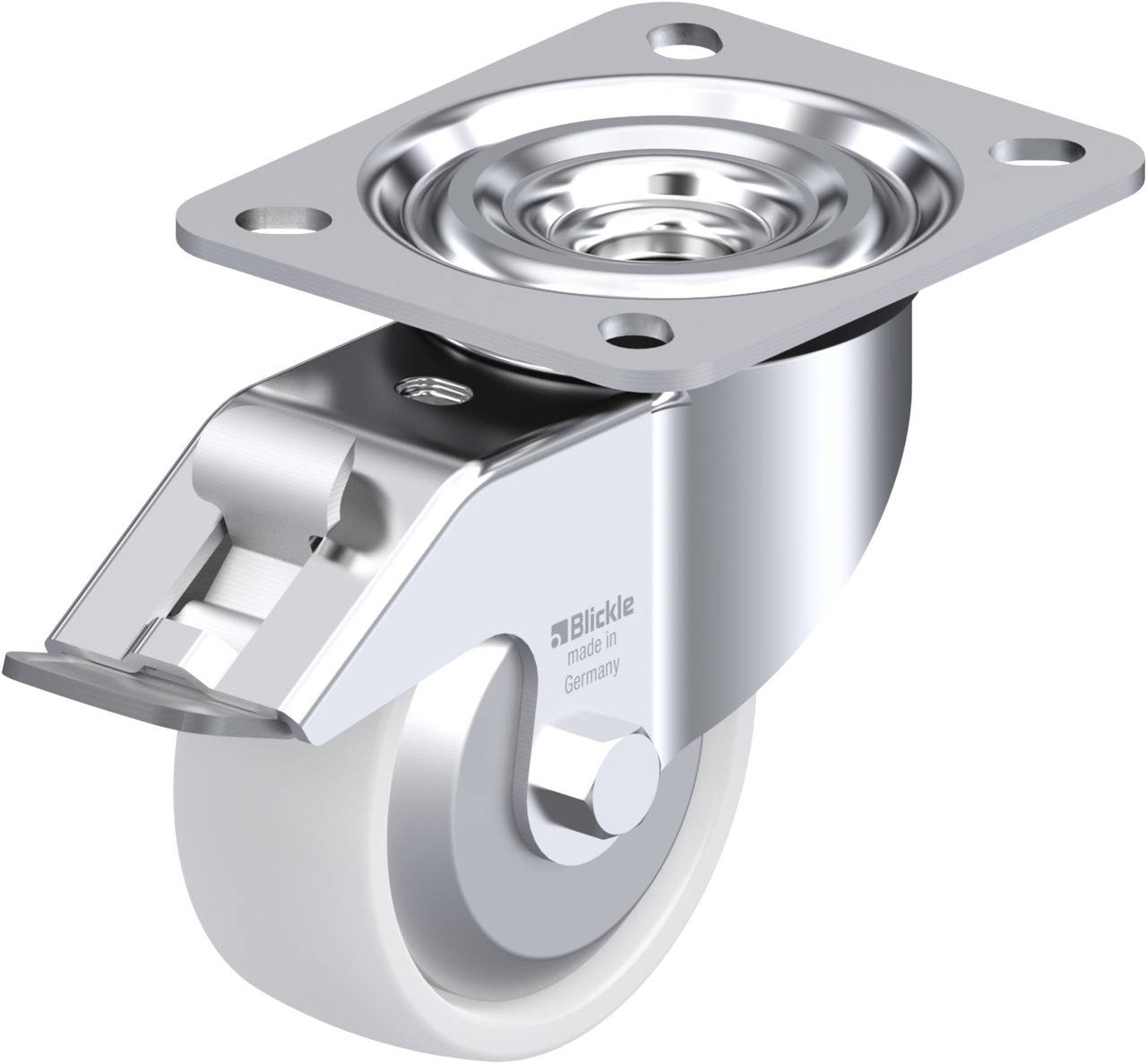 Blickle 762837 L-PPN 80R-FI-FA Forgóvillás görgő, rögzítővel KerékØ: 80 mm Teherbírás (max.): 120 kg 1 db