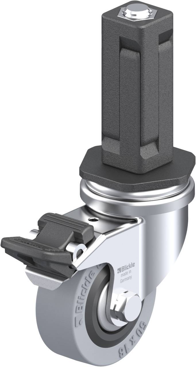 Blickle 847940 LRA-VPA 50G-FI-FA-EV03 Forgóvillás görgő, rögzítővel KerékØ: 50 mm Teherbírás (max.): 40 kg 1 db