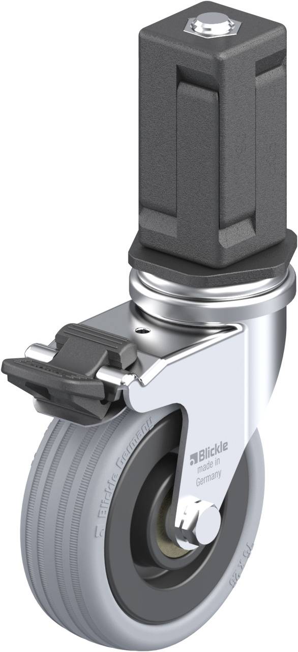Blickle 848041 LRA-VPA 75K-FI-EV05 Forgóvillás görgő, rögzítővel KerékØ: 75 mm Teherbírás (max.): 60 kg 1 db