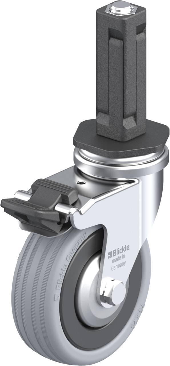 Blickle 848029 LRA-VPA 75K-FI-FA-EV02 Forgóvillás görgő, rögzítővel KerékØ: 75 mm Teherbírás (max.): 60 kg 1 db