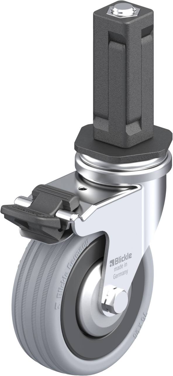 Blickle 848030 LRA-VPA 75K-FI-FA-EV03 Forgóvillás görgő, rögzítővel KerékØ: 75 mm Teherbírás (max.): 60 kg 1 db