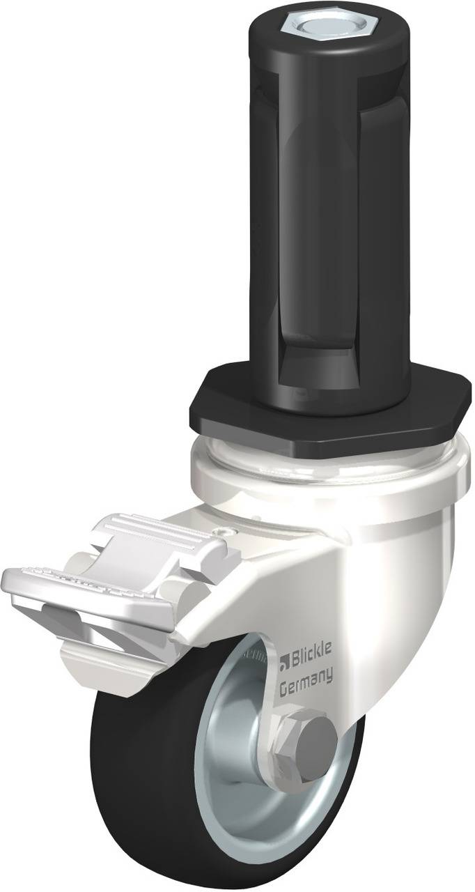 Blickle 853311 LRXA-PATH 50G-FI-EXR03 Forgóvillás görgő, rögzítővel KerékØ: 50 mm Teherbírás (max.): 75 kg 1 db