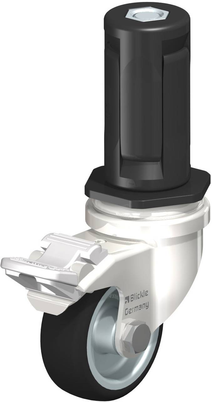 Blickle 853312 LRXA-PATH 50G-FI-EXR04 Forgóvillás görgő, rögzítővel KerékØ: 50 mm Teherbírás (max.): 75 kg 1 db