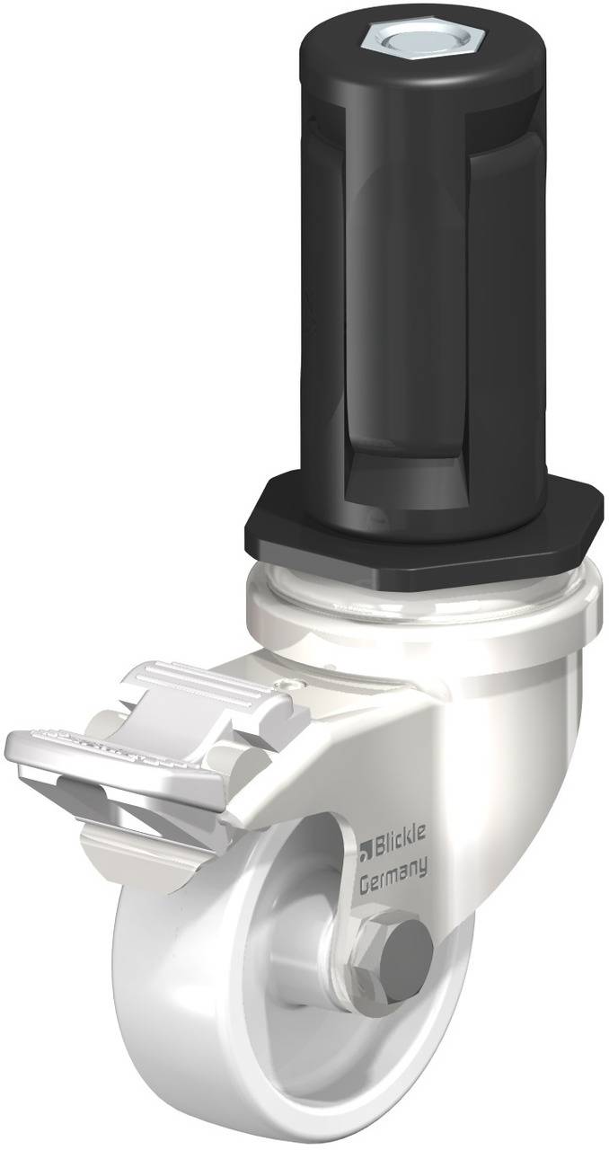 Blickle 856451 LRXA-PO 50G-FI-EXR04 Forgóvillás görgő, rögzítővel KerékØ: 50 mm Teherbírás (max.): 75 kg 1 db