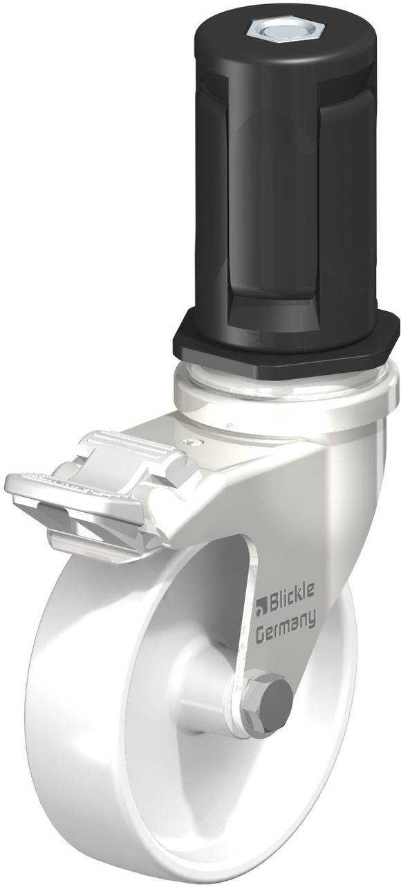 Blickle 856470 LRXA-PO 76G-FI-EXR05 Forgóvillás görgő, rögzítővel KerékØ: 75 mm Teherbírás (max.): 75 kg 1 db