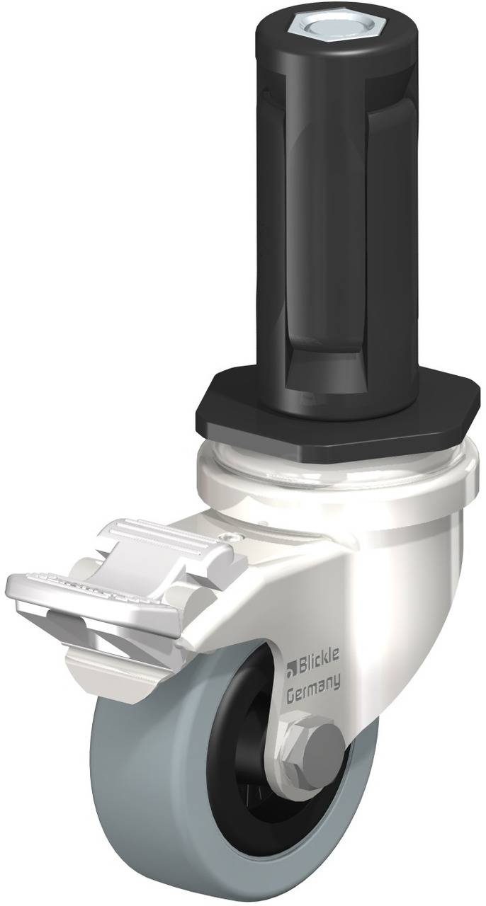 Blickle 856409 LRXA-VPA 50G-FI-EXR03 Forgóvillás görgő, rögzítővel KerékØ: 50 mm Teherbírás (max.): 40 kg 1 db
