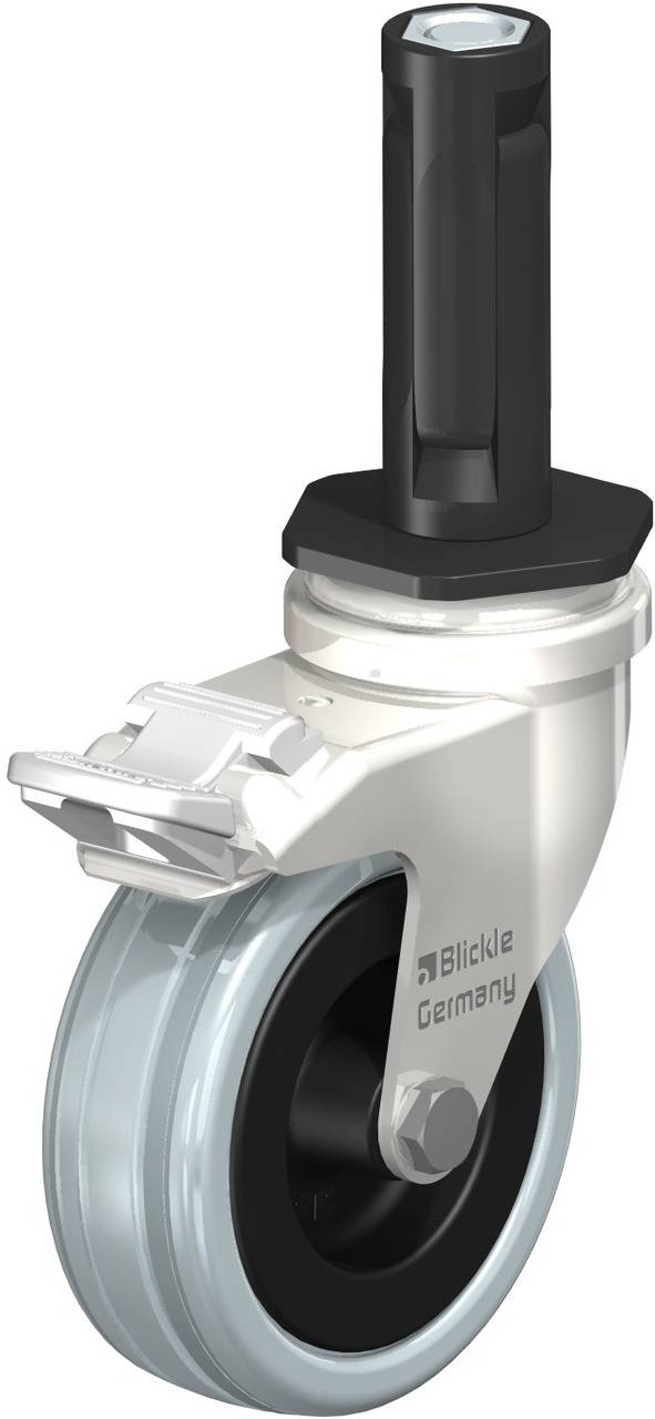 Blickle 856426 LRXA-VPA 75G-FI-EXR02 Forgóvillás görgő, rögzítővel KerékØ: 75 mm Teherbírás (max.): 60 kg 1 db