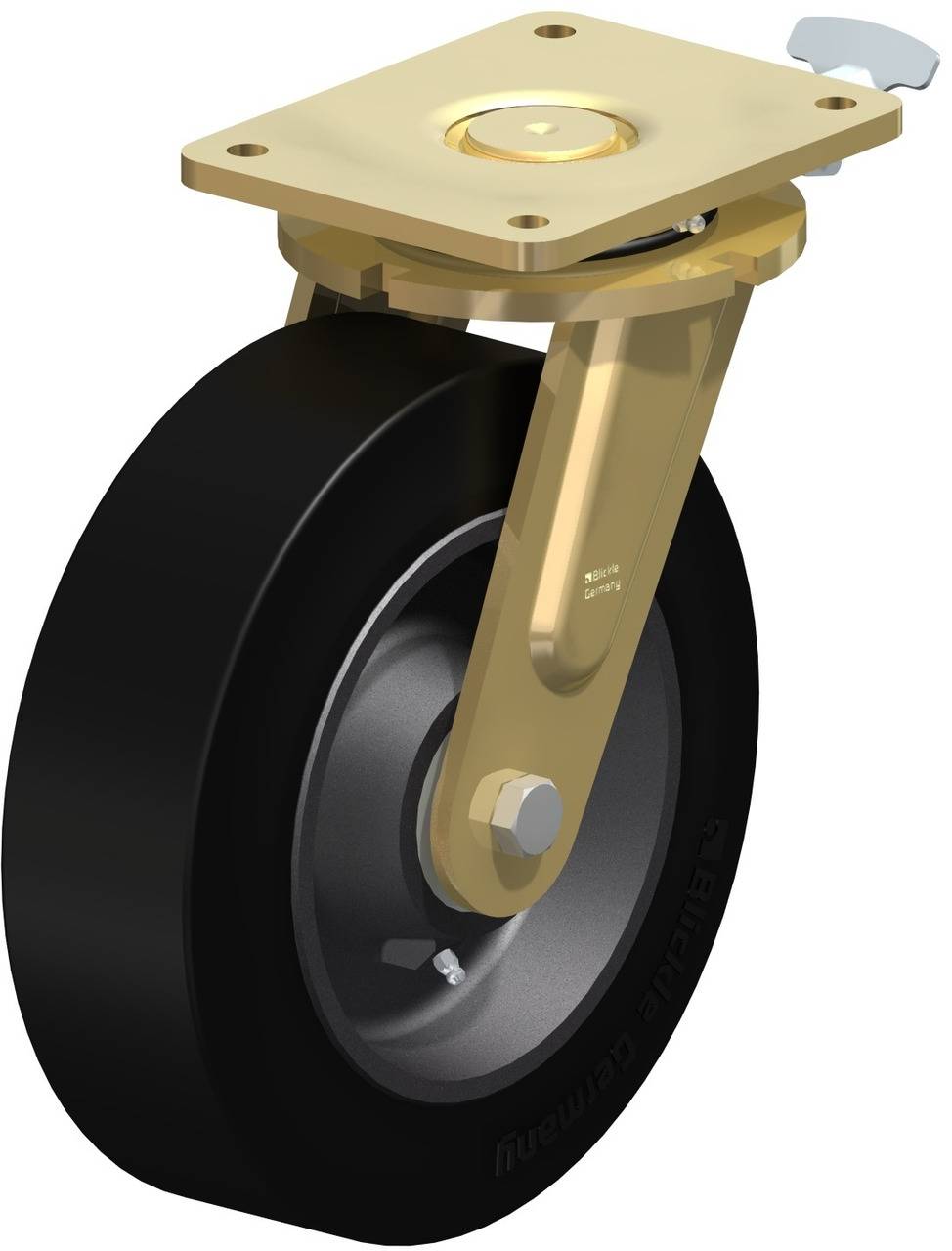 Blickle 656678 LS-GEV 302K-RI4 Forgóvillás görgő, rögzítővel KerékØ: 300 mm Teherbírás (max.): 1080 kg 1 db