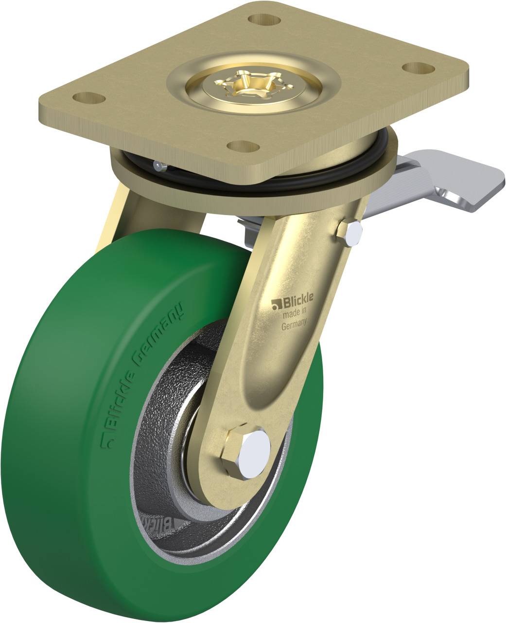 Blickle 755044 LS-GST 150K-ST Forgóvillás görgő, rögzítővel KerékØ: 150 mm Teherbírás (max.): 570 kg 1 db