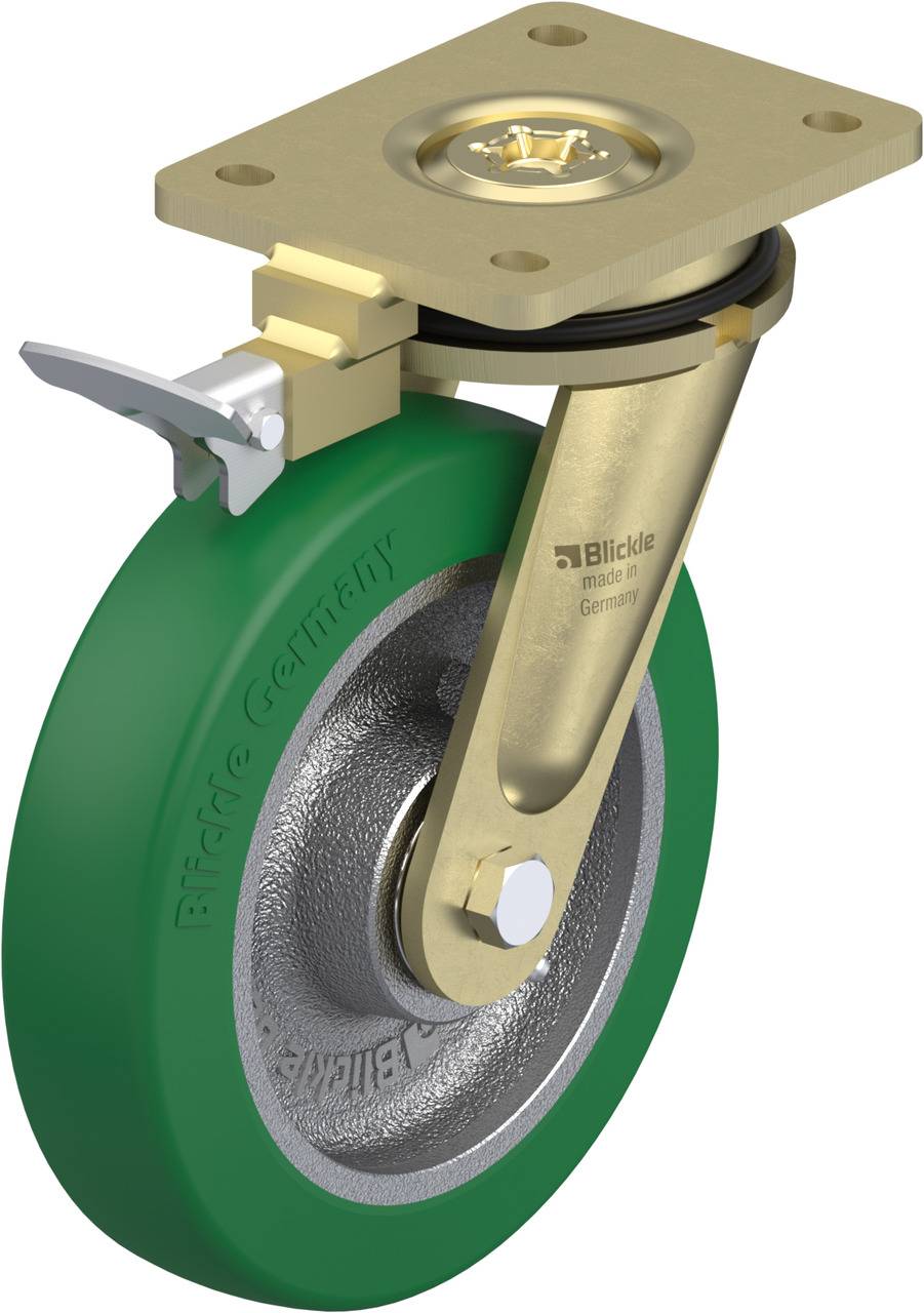 Blickle 852429 LS-GST 200K-RI4 Forgóvillás görgő, rögzítővel KerékØ: 200 mm Teherbírás (max.): 800 kg 1 db