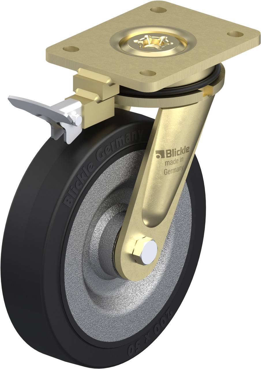 Blickle 265561 LS-SE 200K-RI4 Forgóvillás görgő, rögzítővel KerékØ: 200 mm Teherbírás (max.): 600 kg 1 db