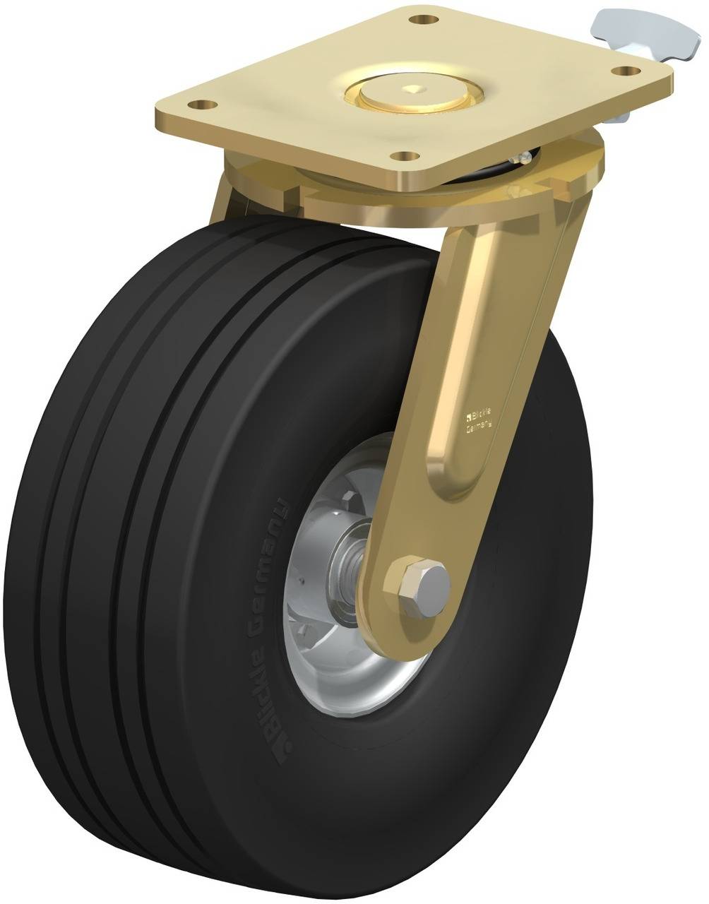 Blickle 852138 LS-VLE 305K-RI4 Forgóvillás görgő, rögzítővel KerékØ: 306 mm Teherbírás (max.): 450 kg 1 db