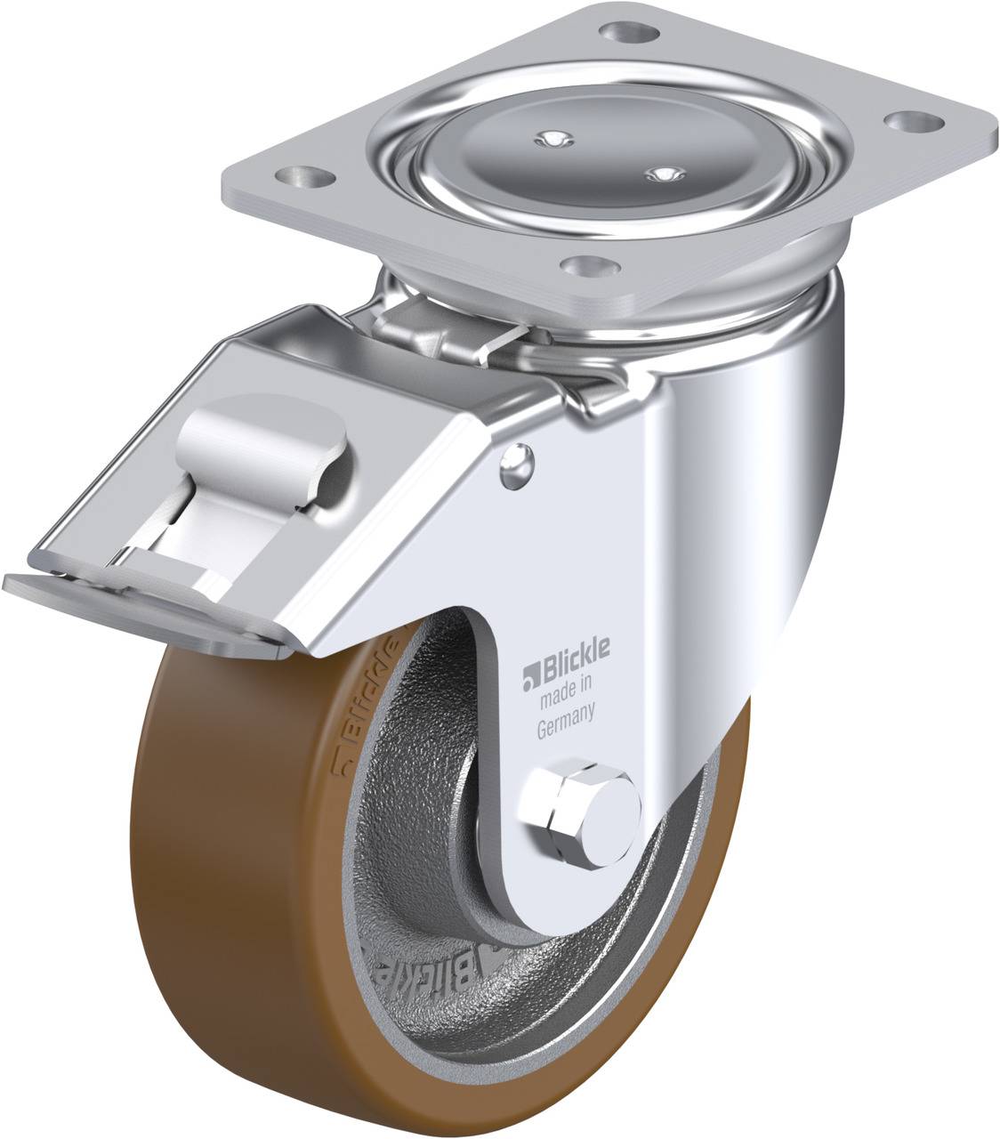 Blickle 755094 LUH-GB 150K-FI Forgóvillás görgő, rögzítővel KerékØ: 150 mm Teherbírás (max.): 800 kg 1 db