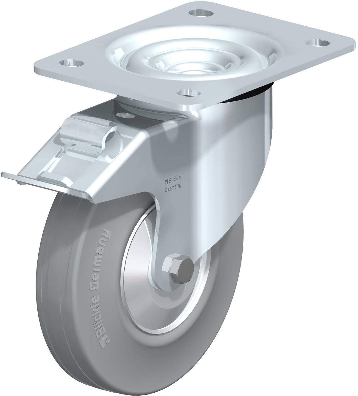 Blickle 749511 L-V 140R-FI-SG-FA Forgóvillás görgő, rögzítővel KerékØ: 140 mm Teherbírás (max.): 115 kg 1 db