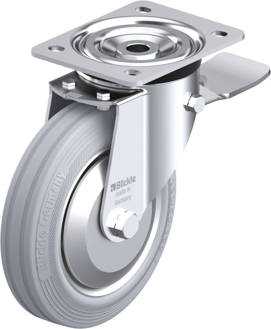 Blickle 749514 L-V 182R-ST-SG-FA Forgóvillás görgő, rögzítővel KerékØ: 180 mm Teherbírás (max.): 170 kg 1 db