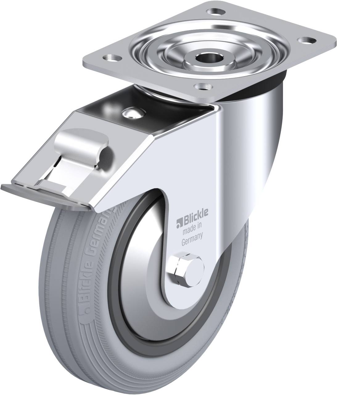 Blickle 749539 L-VPP 180R-FI-SG-FA Forgóvillás görgő, rögzítővel KerékØ: 180 mm Teherbírás (max.): 170 kg 1 db