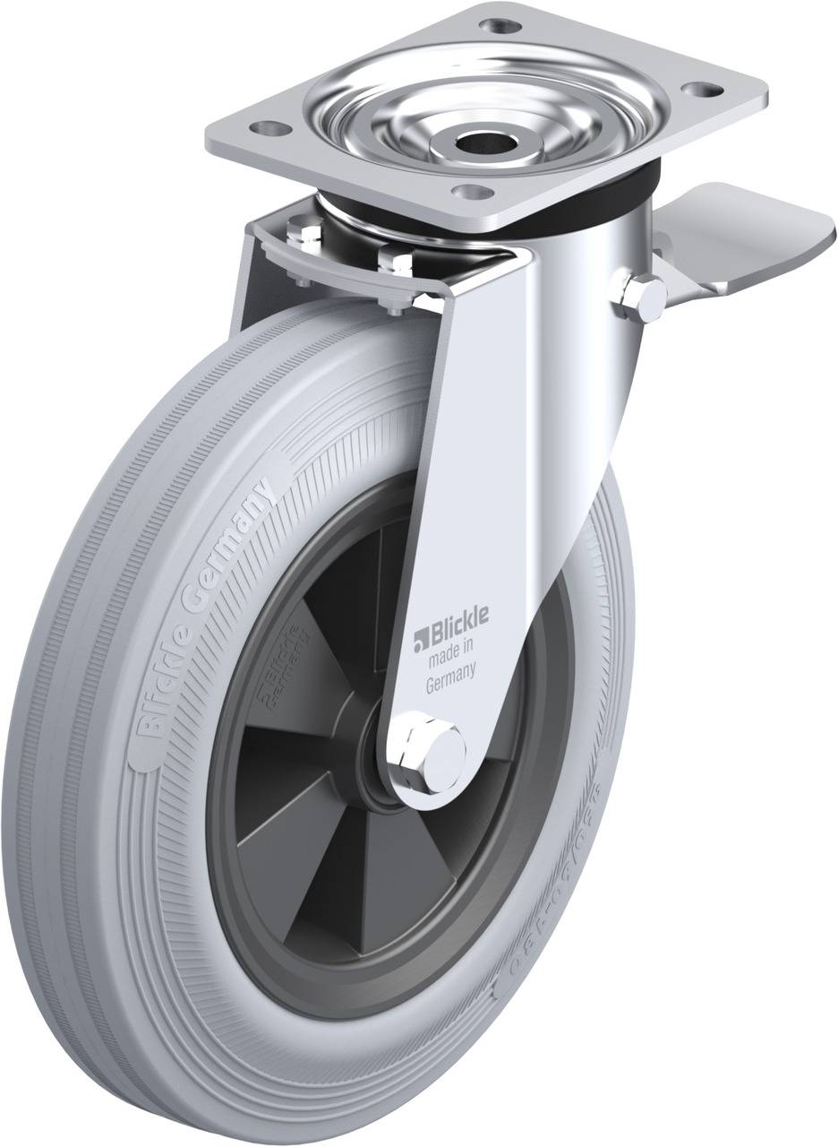 Blickle 749548 L-VPP 250R-3-ST-SG Forgóvillás görgő, rögzítővel KerékØ: 250 mm Teherbírás (max.): 295 kg 1 db