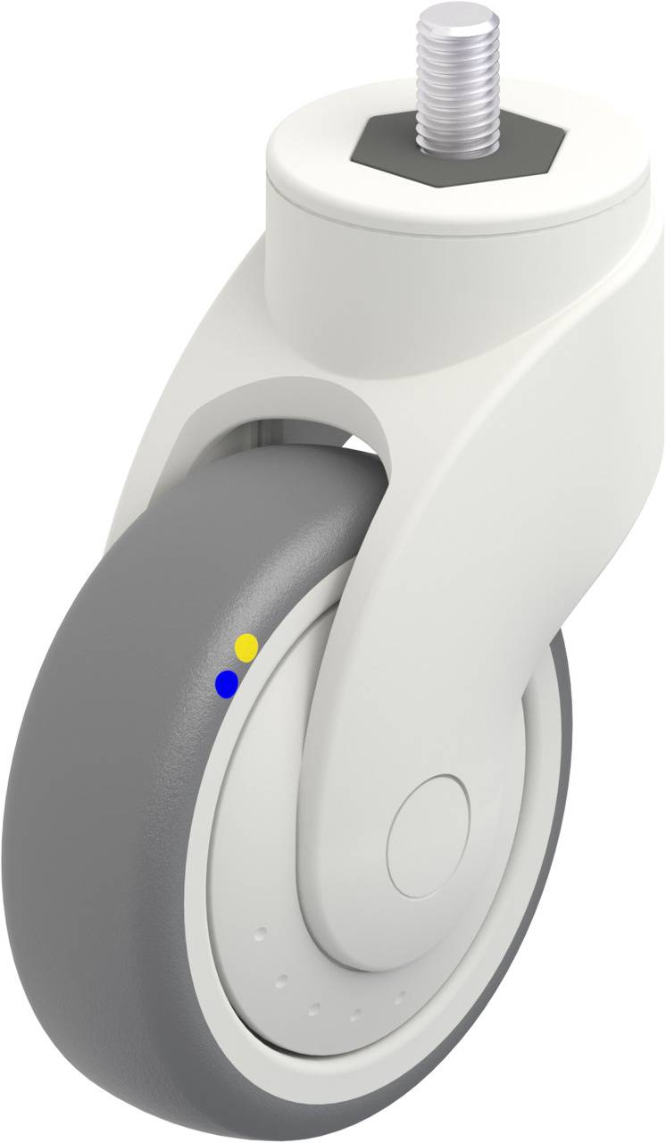 Blickle 752300 LWKXE-TPA 101XKF-ELS-GSX12 Beálló görgő KerékØ: 100 mm Teherbírás (max.): 70 kg 1 db