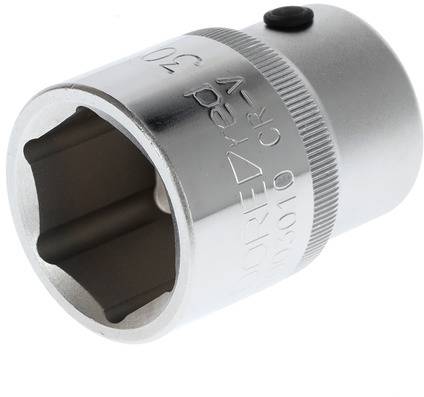 Hatszögletű nyílással rendelkező fémcsavarhúzó feltét, oldalról látható feliratozással. Megfelelő méretű csavarokhoz alkalmazható.