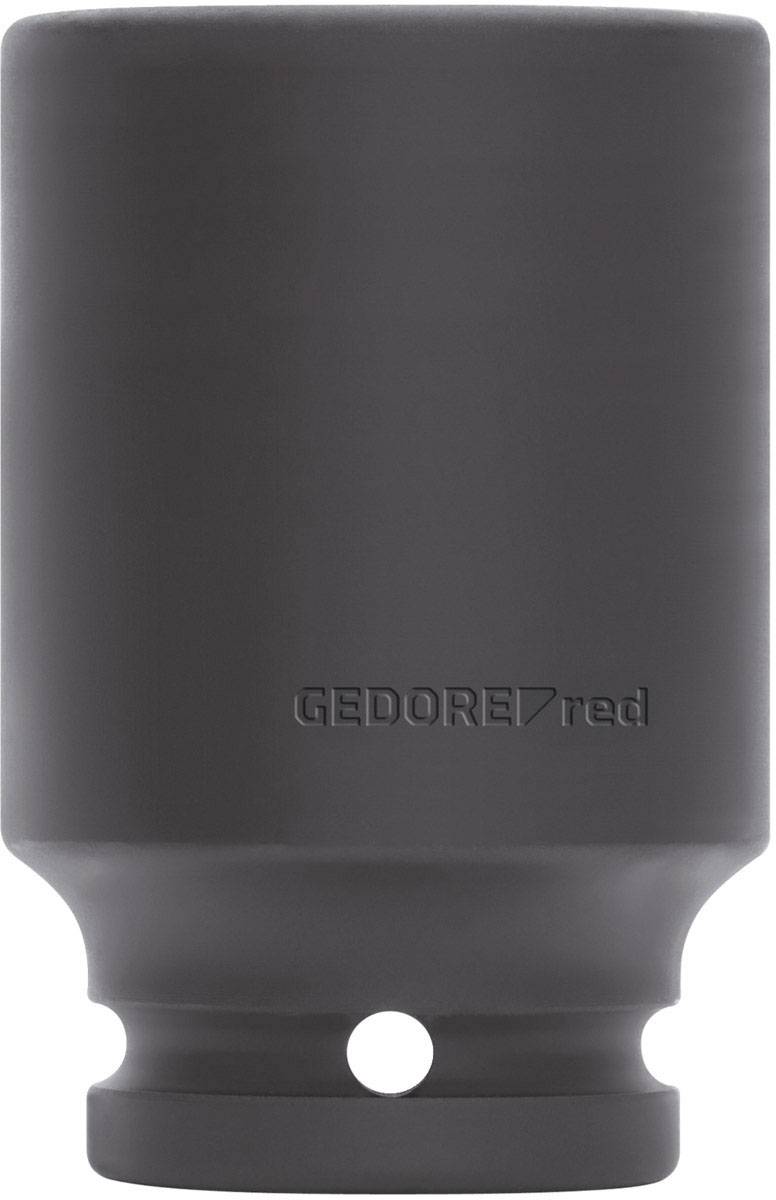 Sötét szerszám 'GEDORE red' felirattal a felületén, valószínűleg egy dugókulcs-betét.